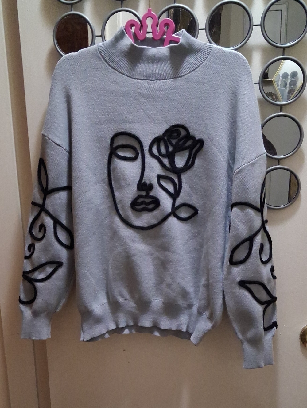 GRAY ABSTRACT Sweater